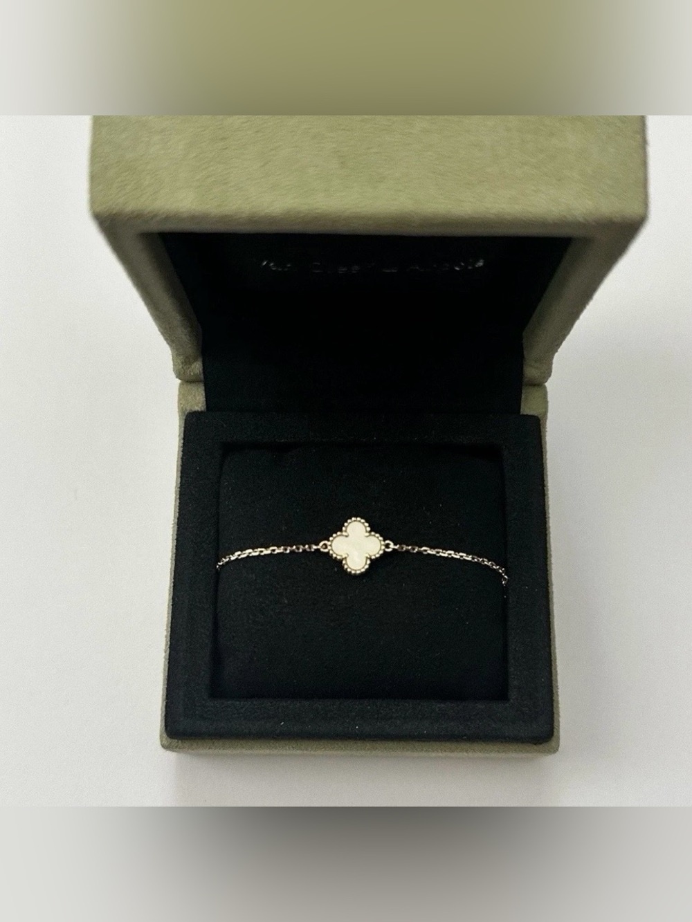 Van Cleef & Arpels Sweet Alhambra Bracelet 18K Yellow Gold Mother of Pearl VCA